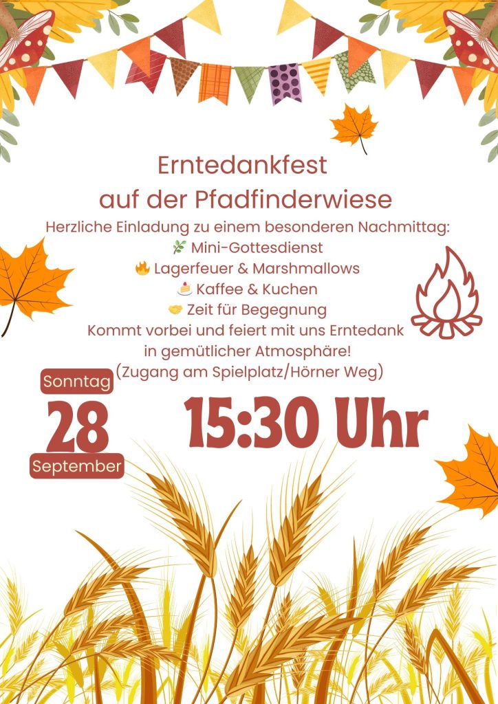 Erntedankgottesdienst 2025 Pfadfinderwiese Flyer