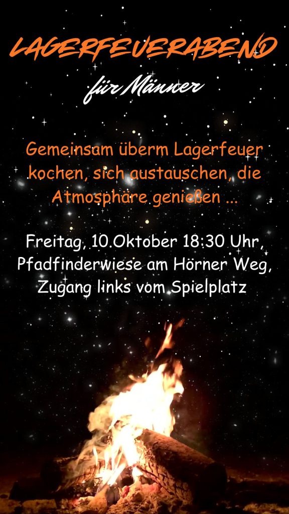 Männerlagerfeuer 10.10.2025 Flyer