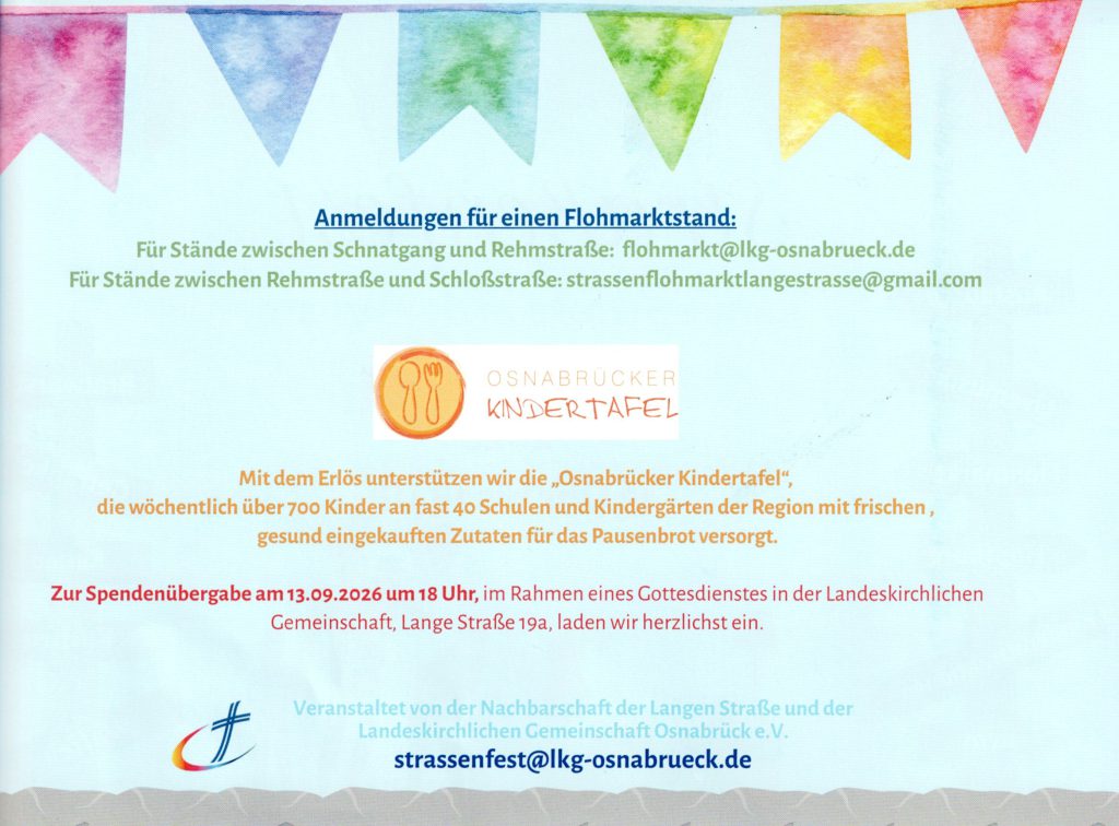 Straßenfest Lange Straße 2026 Flyer S. 1